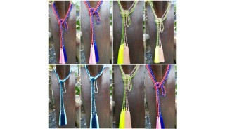 long tassels crystal beads scarf necklace fashion wholesale price 